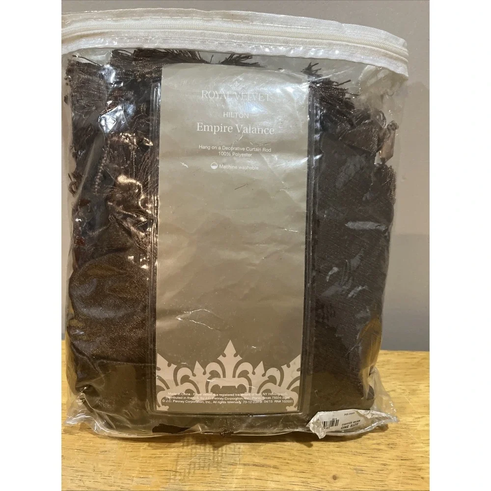 Royal Velvet Empire Valance Hilton Brown 72x18